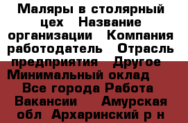 Маляры в столярный цех › Название организации ­ Компания-работодатель › Отрасль предприятия ­ Другое › Минимальный оклад ­ 1 - Все города Работа » Вакансии   . Амурская обл.,Архаринский р-н